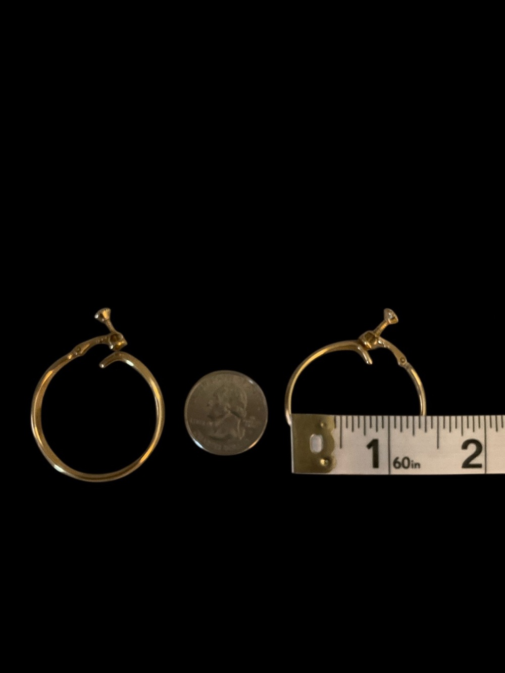 Napier Vintage Gold Tone Hoop Earrings - Picture 5 of 5